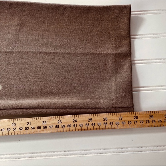 Talbots Petite Heritage Womens 16P  Dress Pants Side Zipper Flat Front Dark Tan - Picture 5 of 9